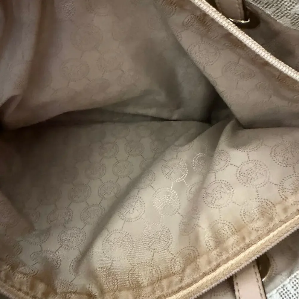 Michael Kors Tote Bag Purse Shoulder Bag Signature Logo Double Strap
